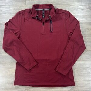 Ten Thousand Large Red‎ Men's Over Zip Pullover Long Sleeve Tactical Top